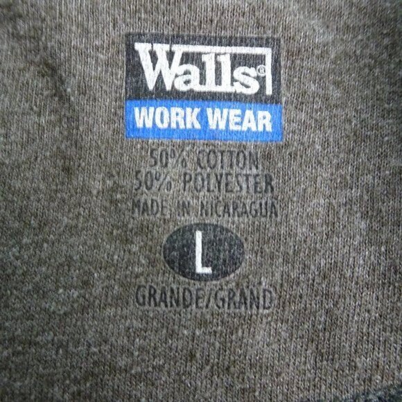 Walls Fin, Feather, Fur Gray L/S Work Wear Large - Picture 4 of 7